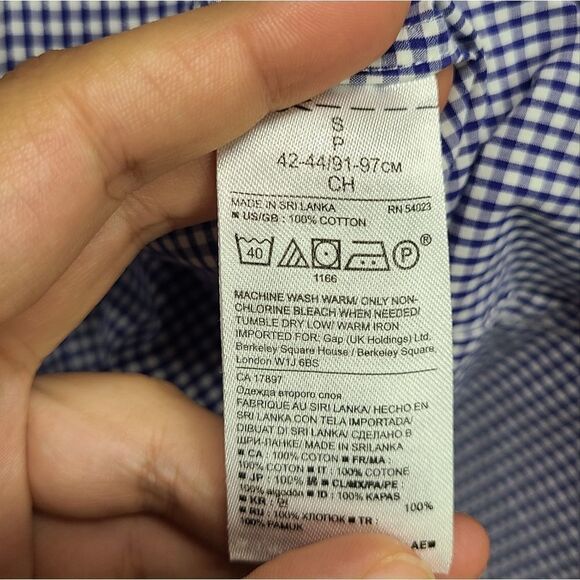 Banana Republic Supima Cotton Button Down Blue Shirt Size Small - Picture 5 of 6